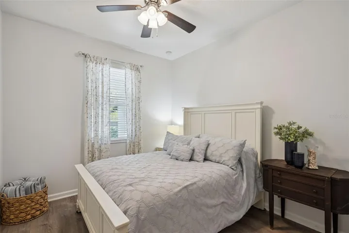 Main-level bedroom ideal for guests or office use