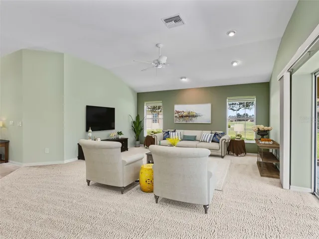 Virtually staged living room