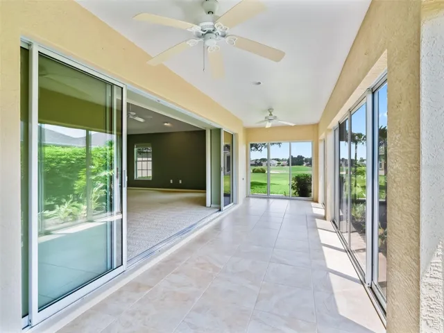 Sliding glass doors slide into the wall