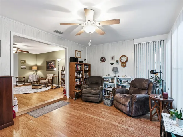 VIEW FROM FLORIDA ROOM TO LIVING ROOM