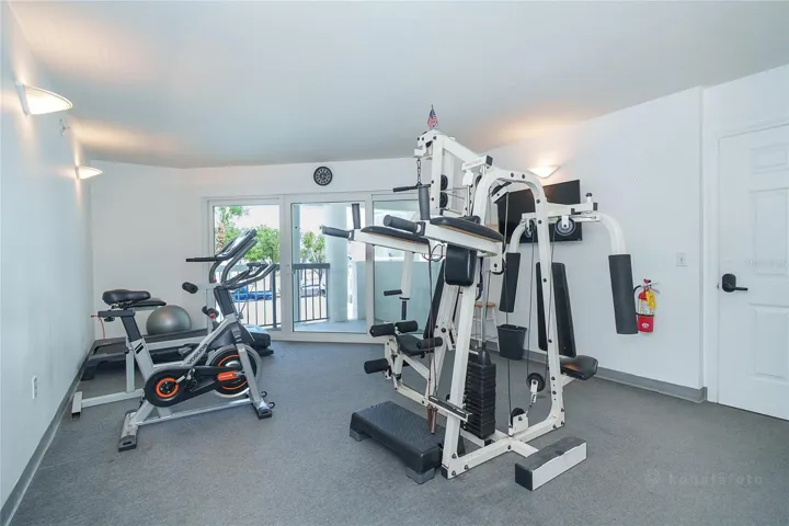 Fitness room with air conditioning