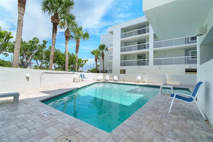 Crystal clear heated pool