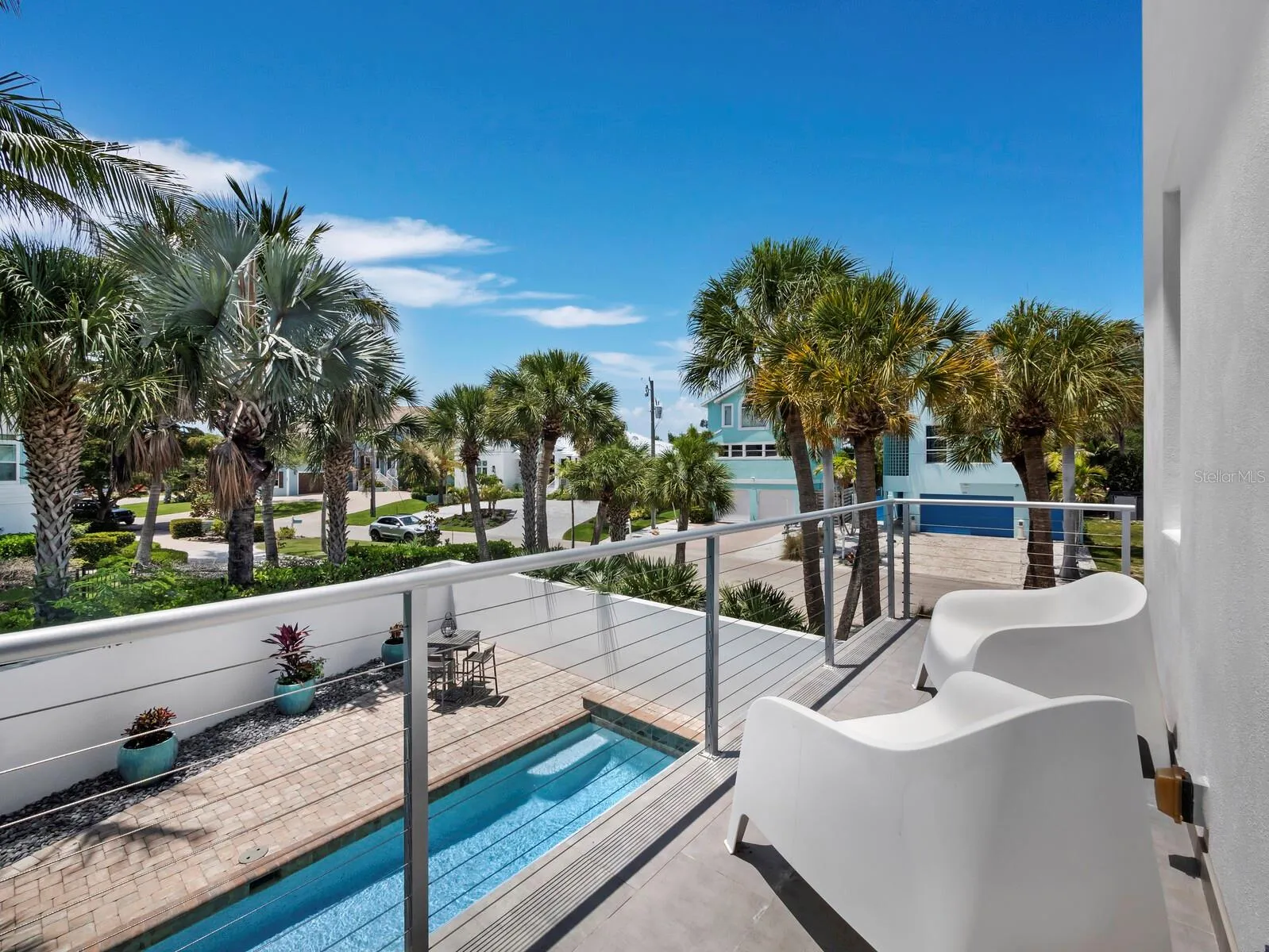 View of pool from 2nd floor