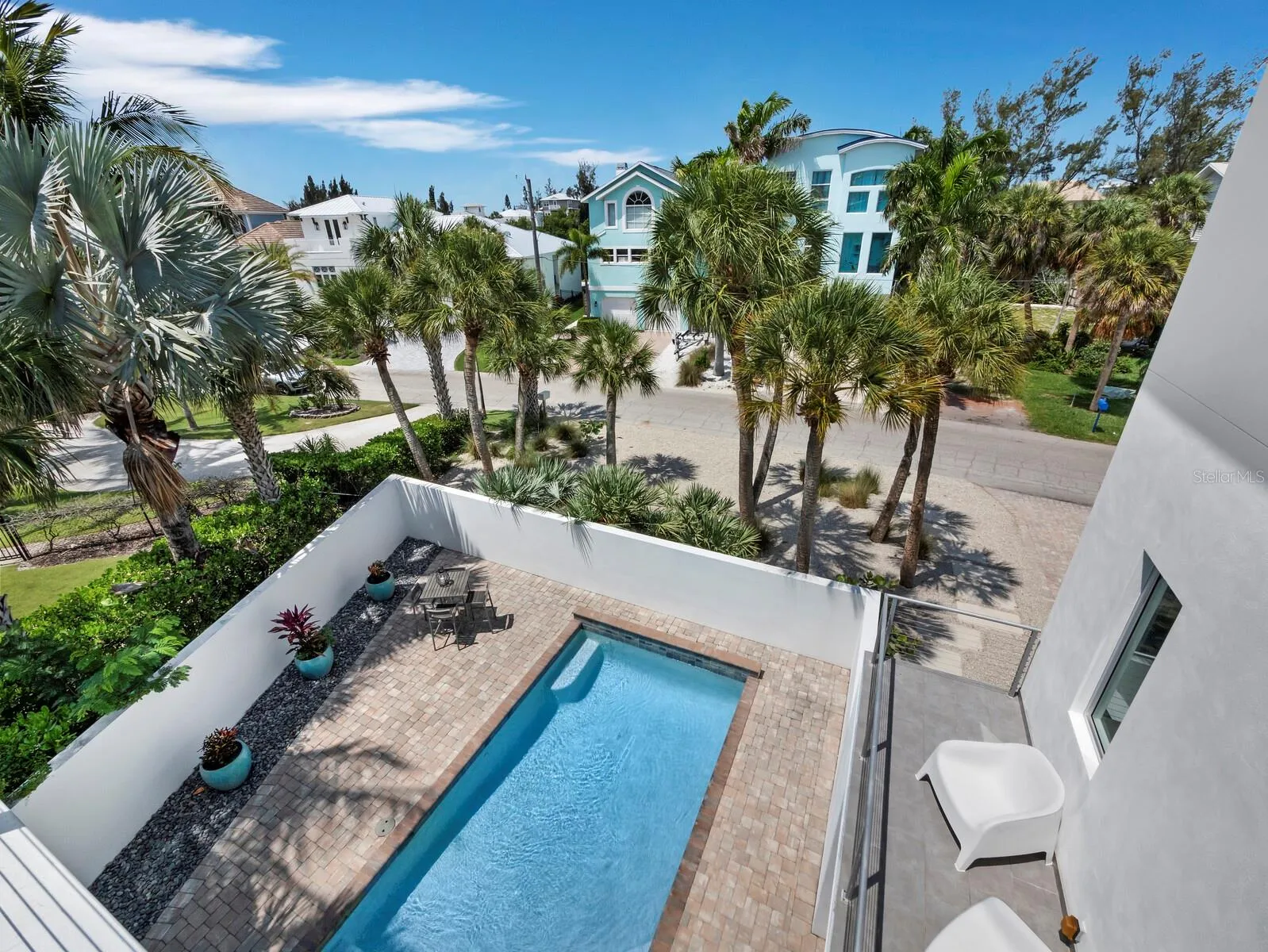 View of pool from 3rd floor