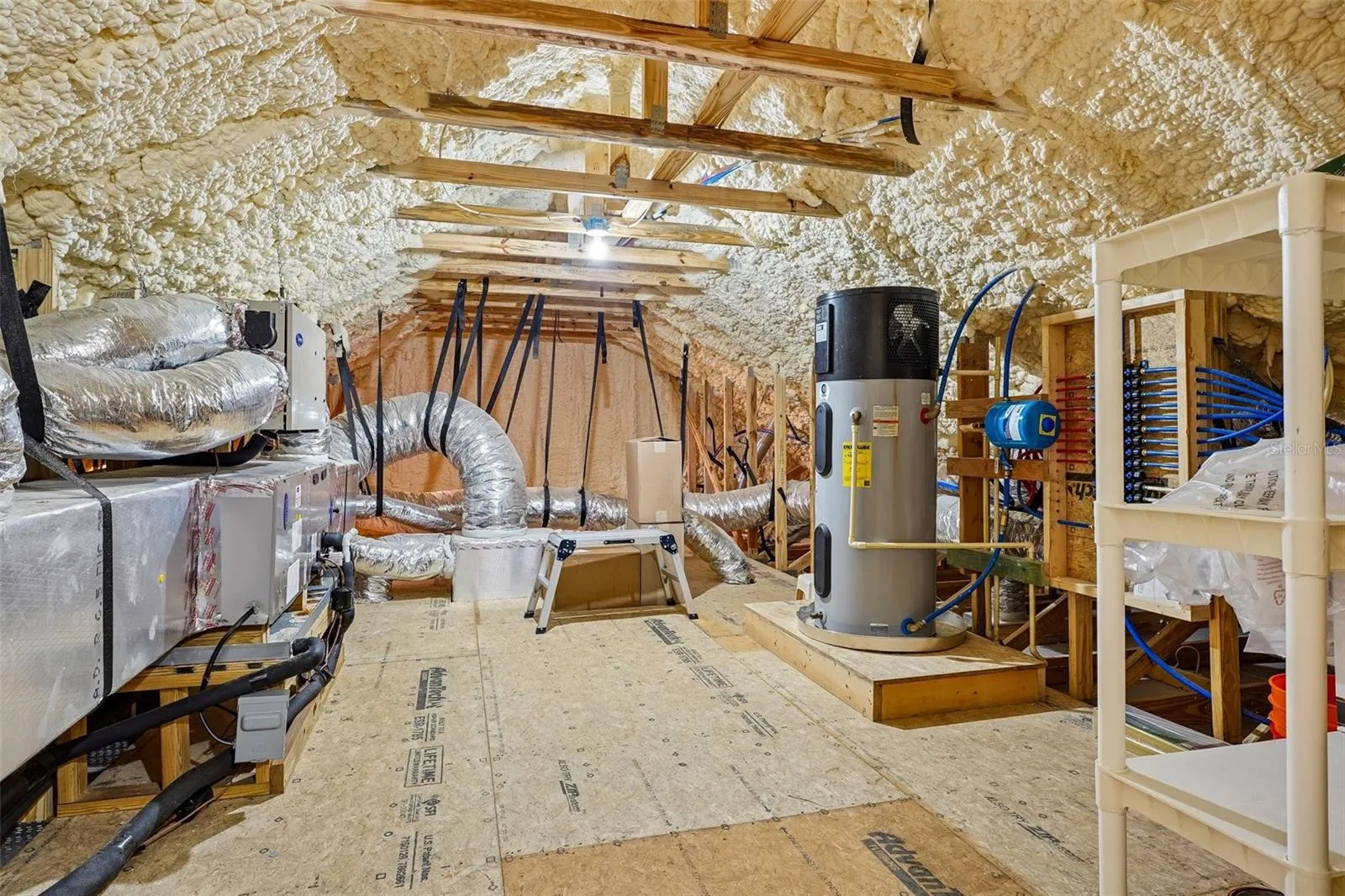 Spray Foam-Insulated Attic