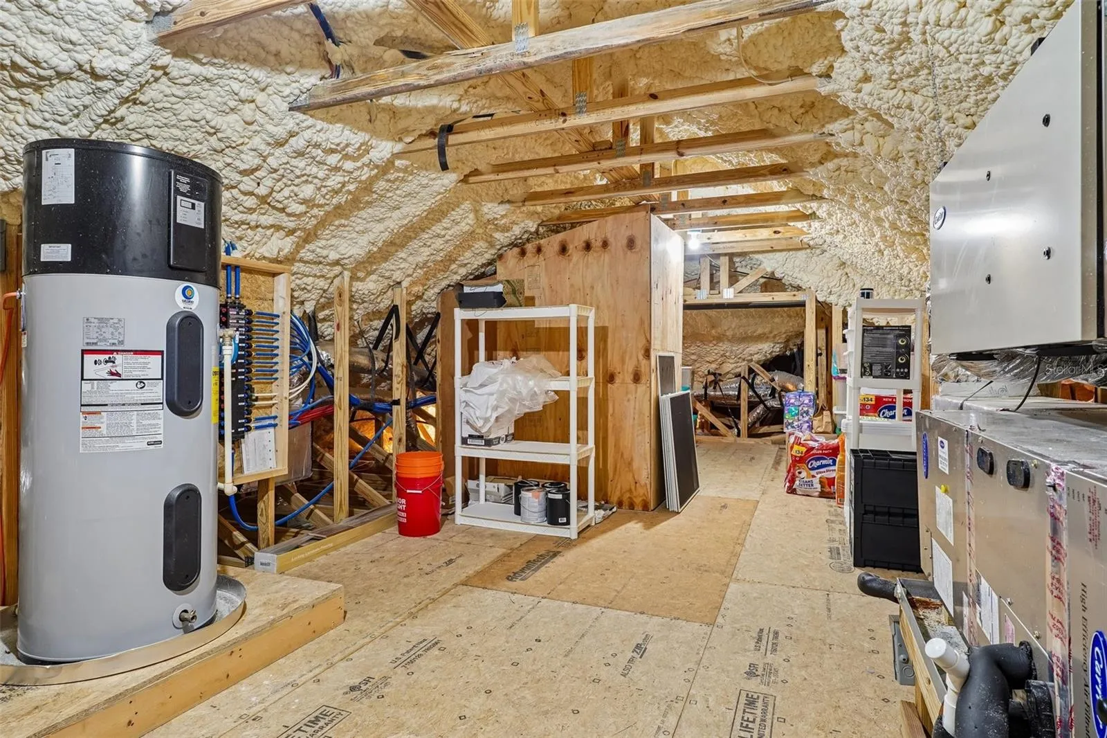 Spray Foam-Insulated Attic