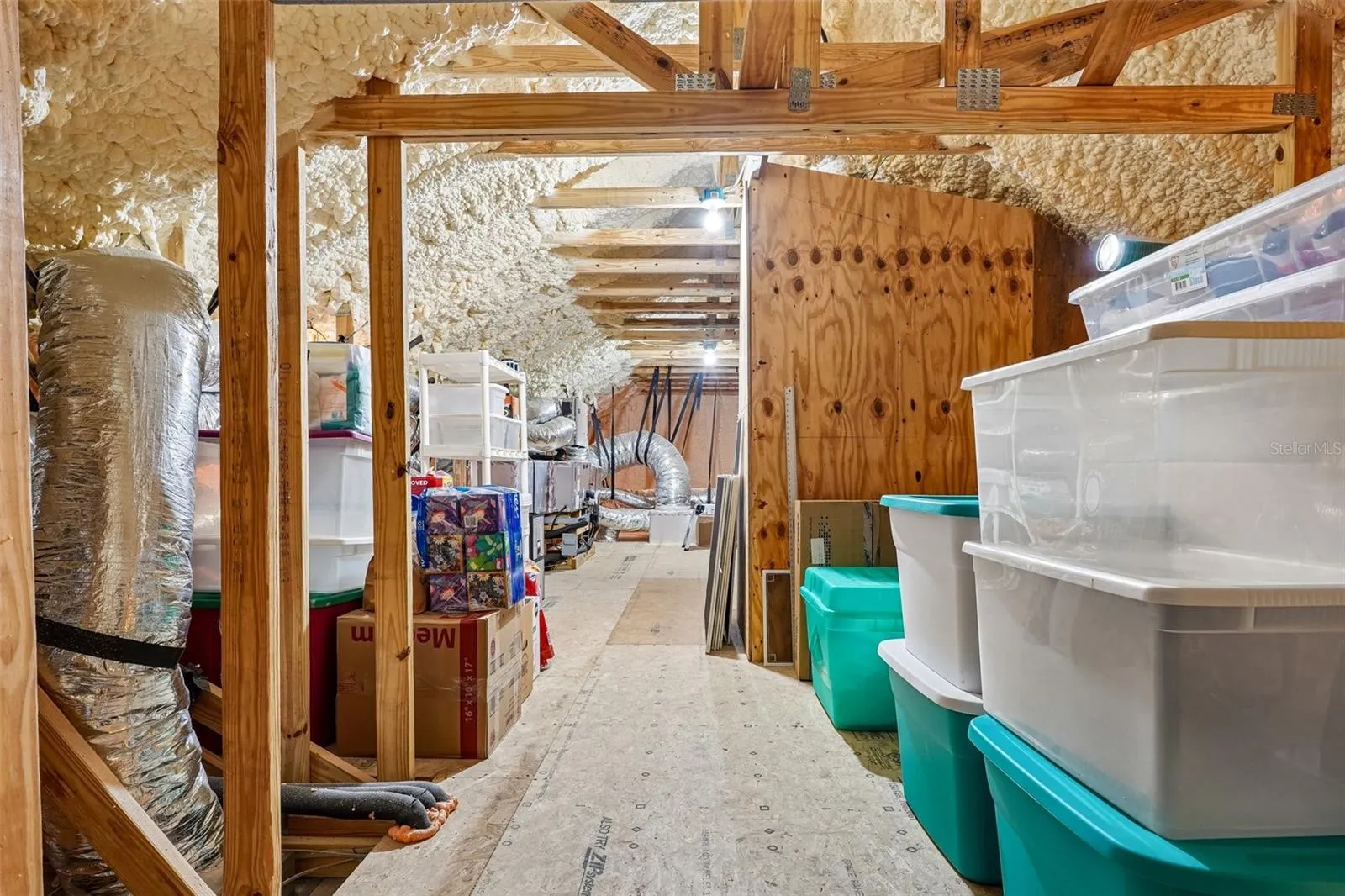 Spray Foam-Insulated Attic