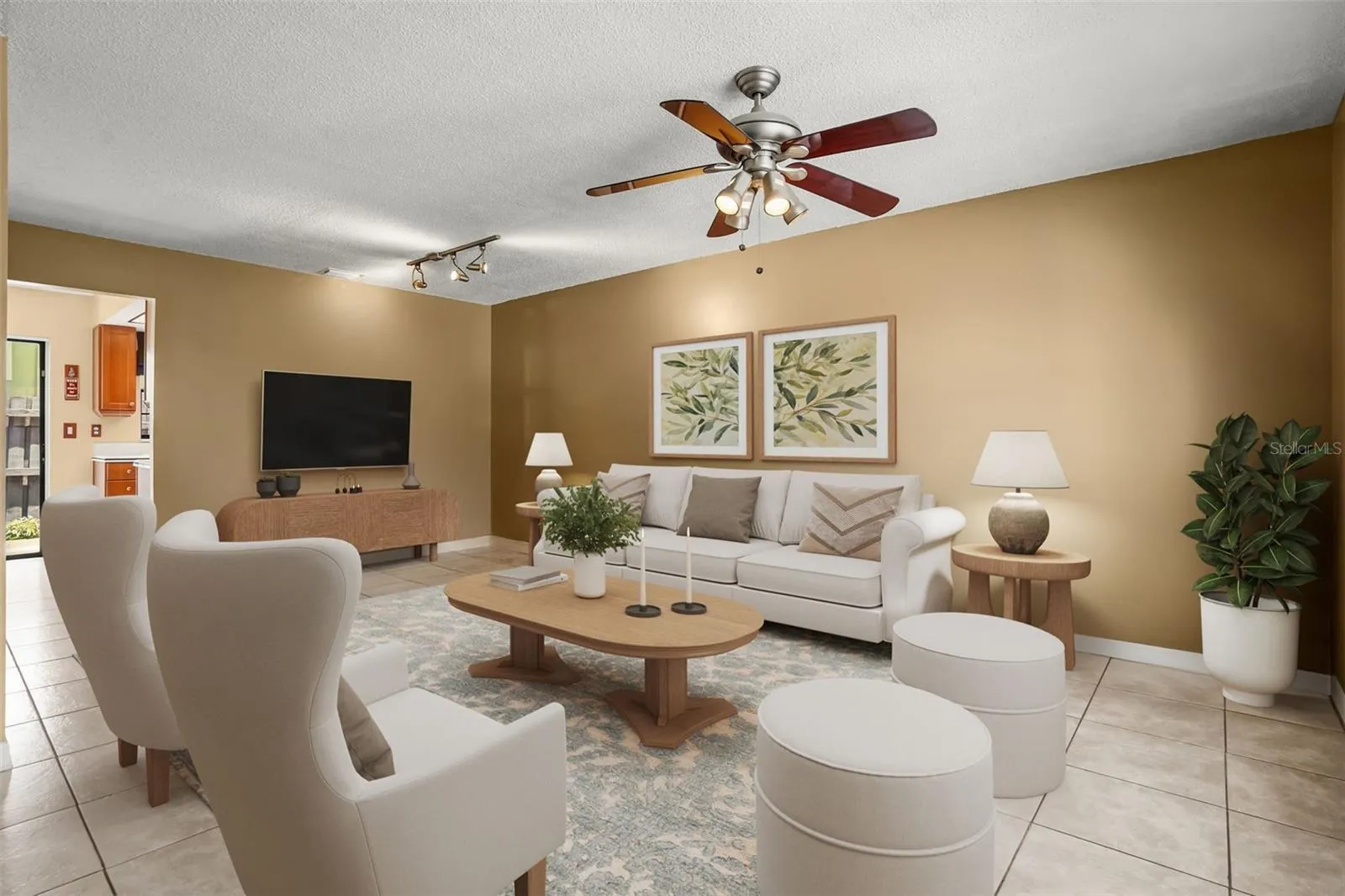 Virtual Staged Great room
