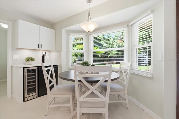 Breakfast Nook in Kitchen W/ Wine Fridge and Keg Hookup