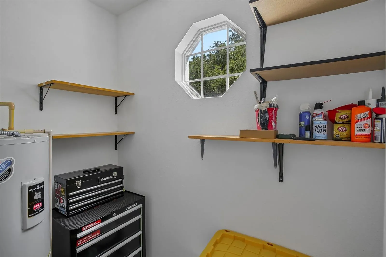 Storage accessible from inside the home and outside