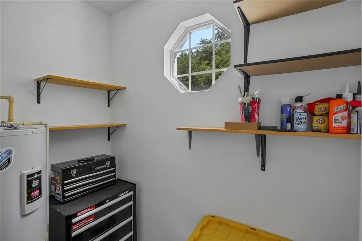 Storage accessible from inside the home and outside