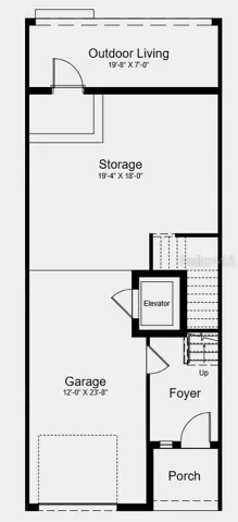 Floor 1 Plan - Additional Highlights Include: impact glass windows and doors, screened balcony, and boat dock.
