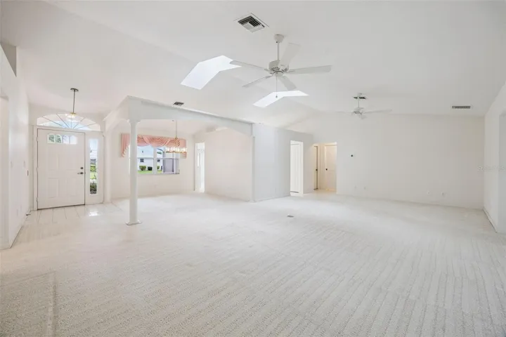 foyer, living and dining room