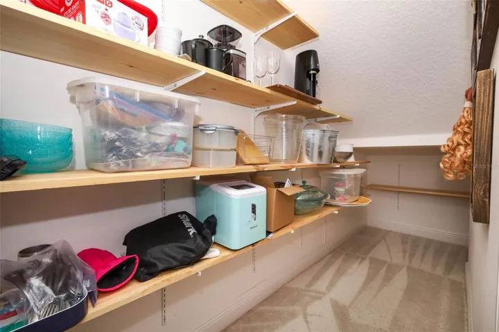 Under stairway storage