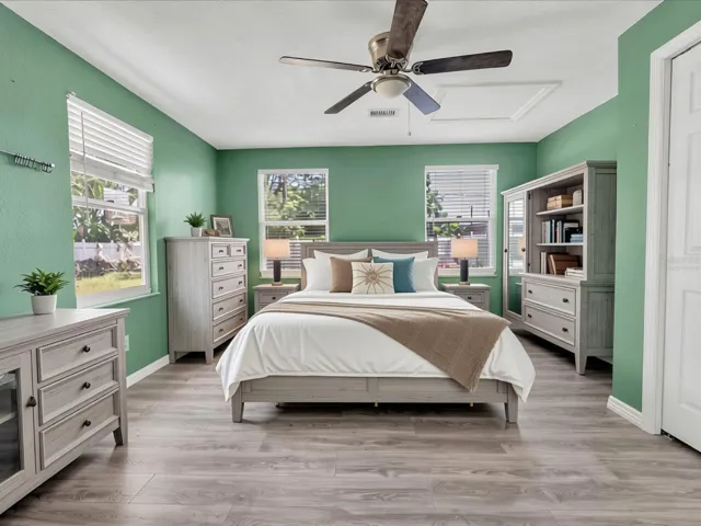 Bedroom 1 off of bonus room virtually staged