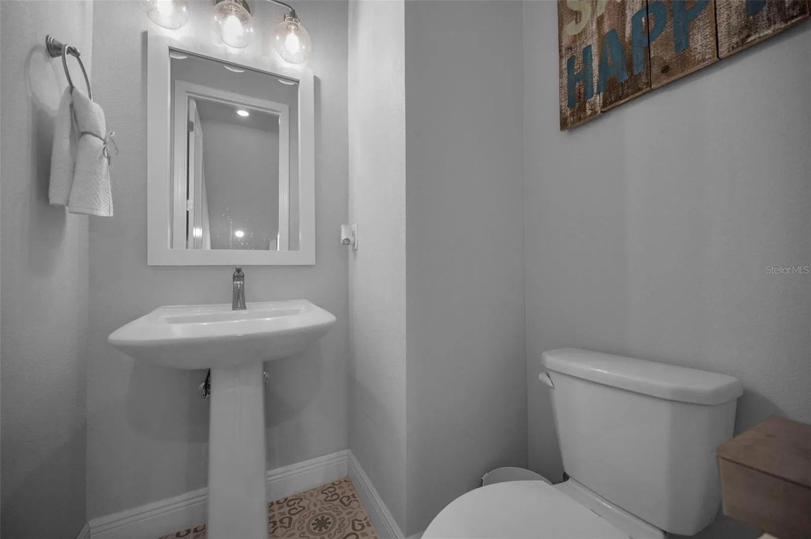 Half bath on second floor