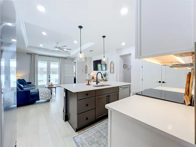 Open concept Kitchen and Living Room.