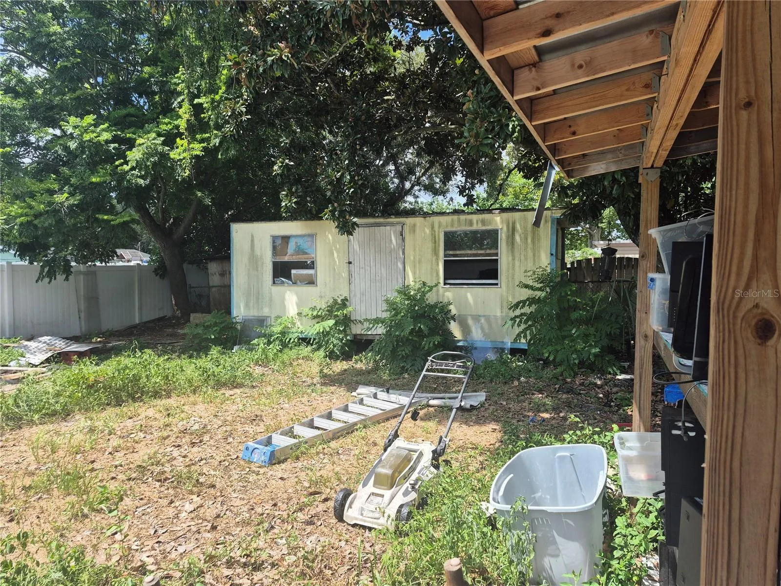 Storage Shed and yard