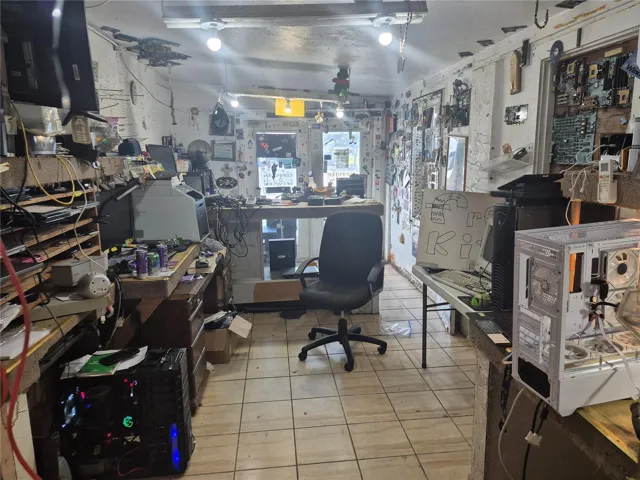 View from work area to front of shop.