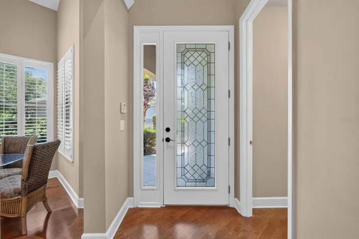Foyer real wood floors