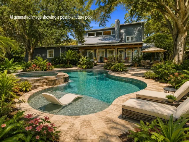 Virtual rendering using AI of potential future pool