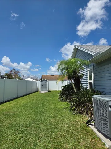 Left side exterior backyard