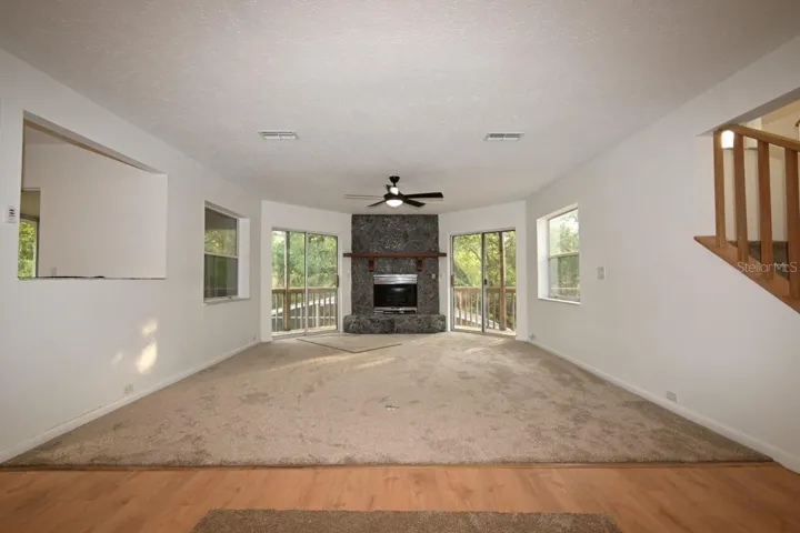 LIVING RM SLIDERS TO OUTSIDE DECK
