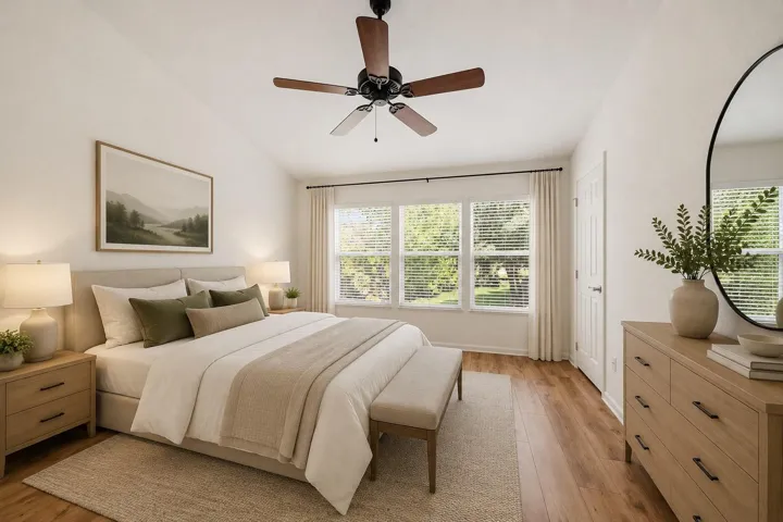 Virtual staging primary bedroom