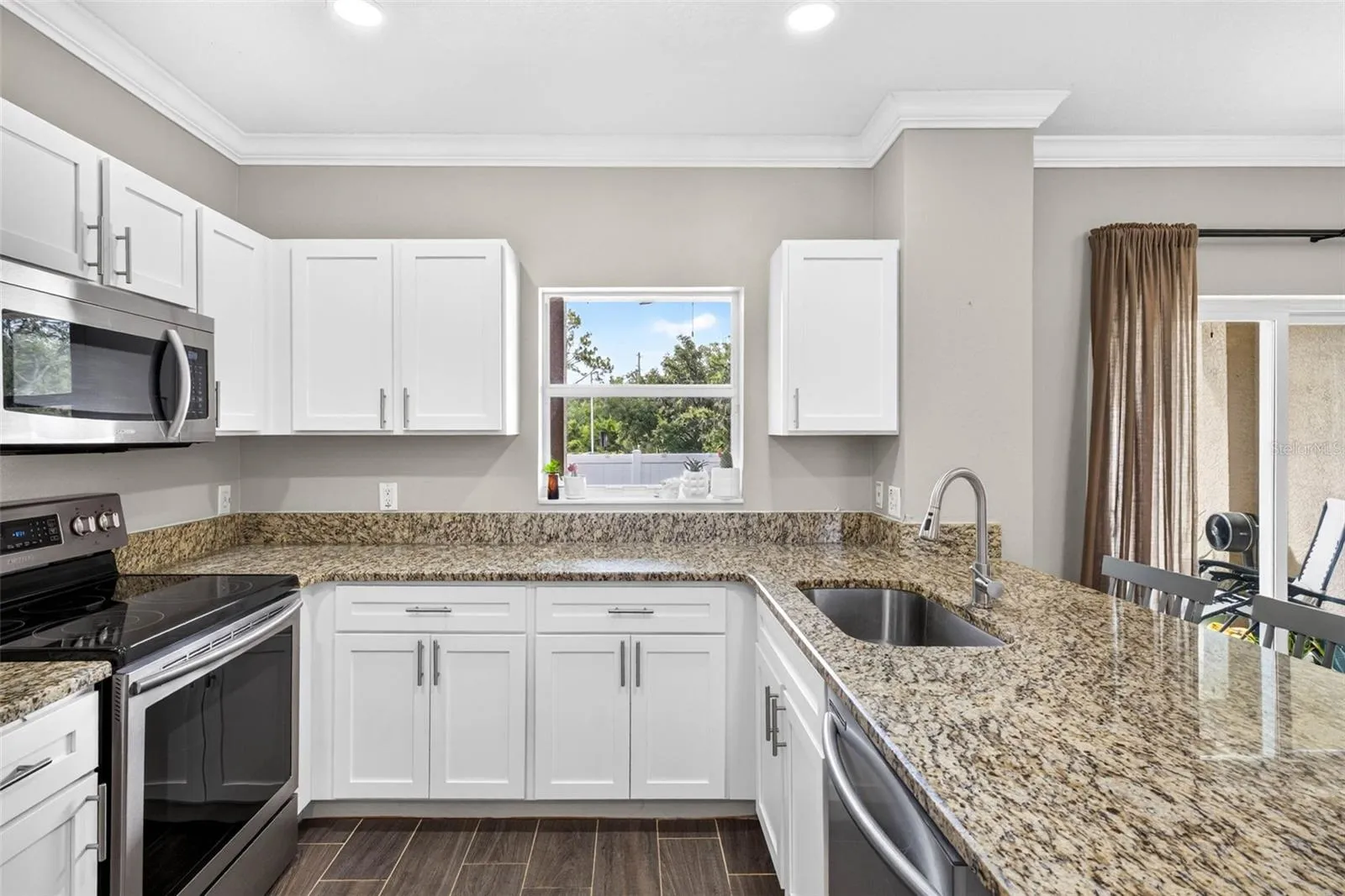 Stainless steel appliances, new cabinets &amp; counters.