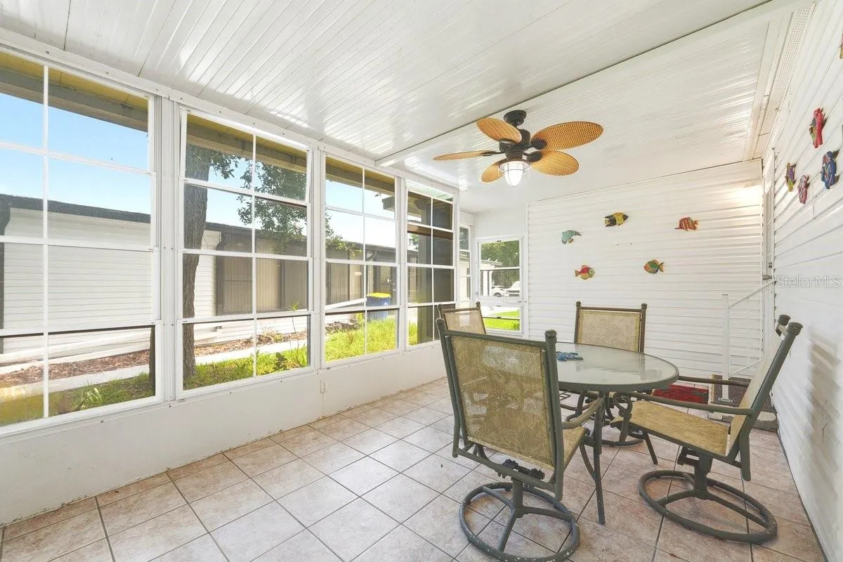 View showing door to front of house.