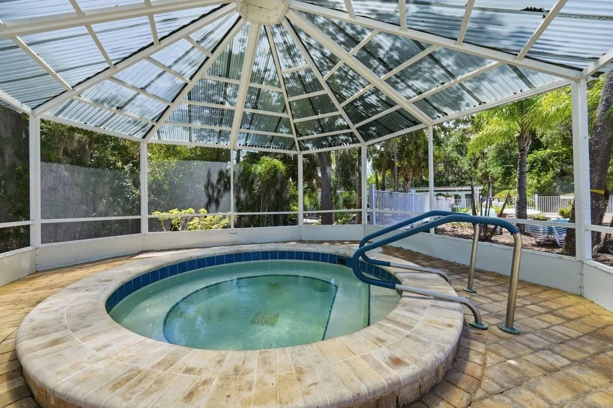 Screened in Hot Tub
