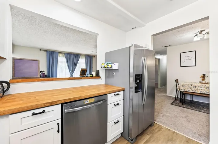 Stainless steel appliances.