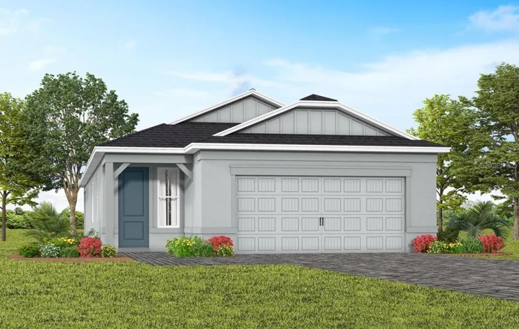 Exterior Design. Artistic rendering for this new construction home. Pictures are for illustrative purposes only. Elevations, colors and options may vary.