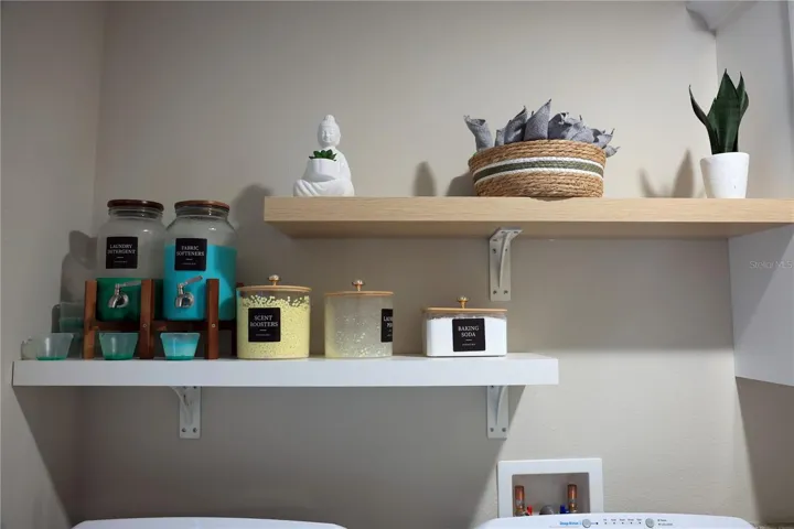 Laundry shelves