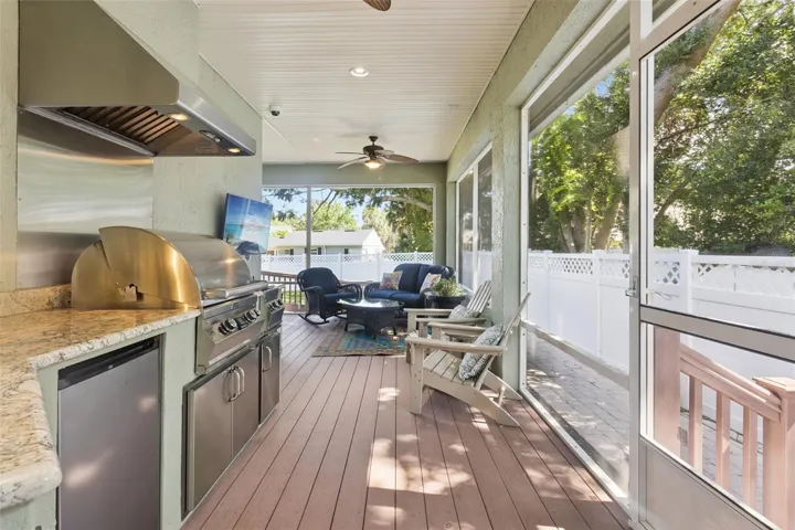 Screened in back porch