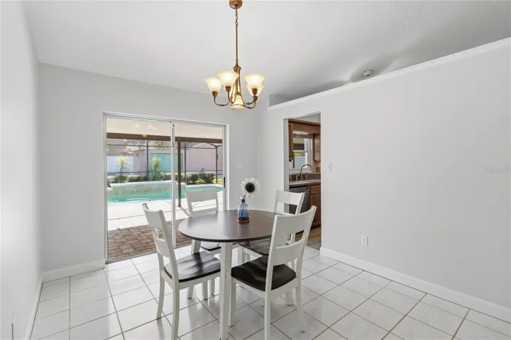 Dining space with access to the lanae