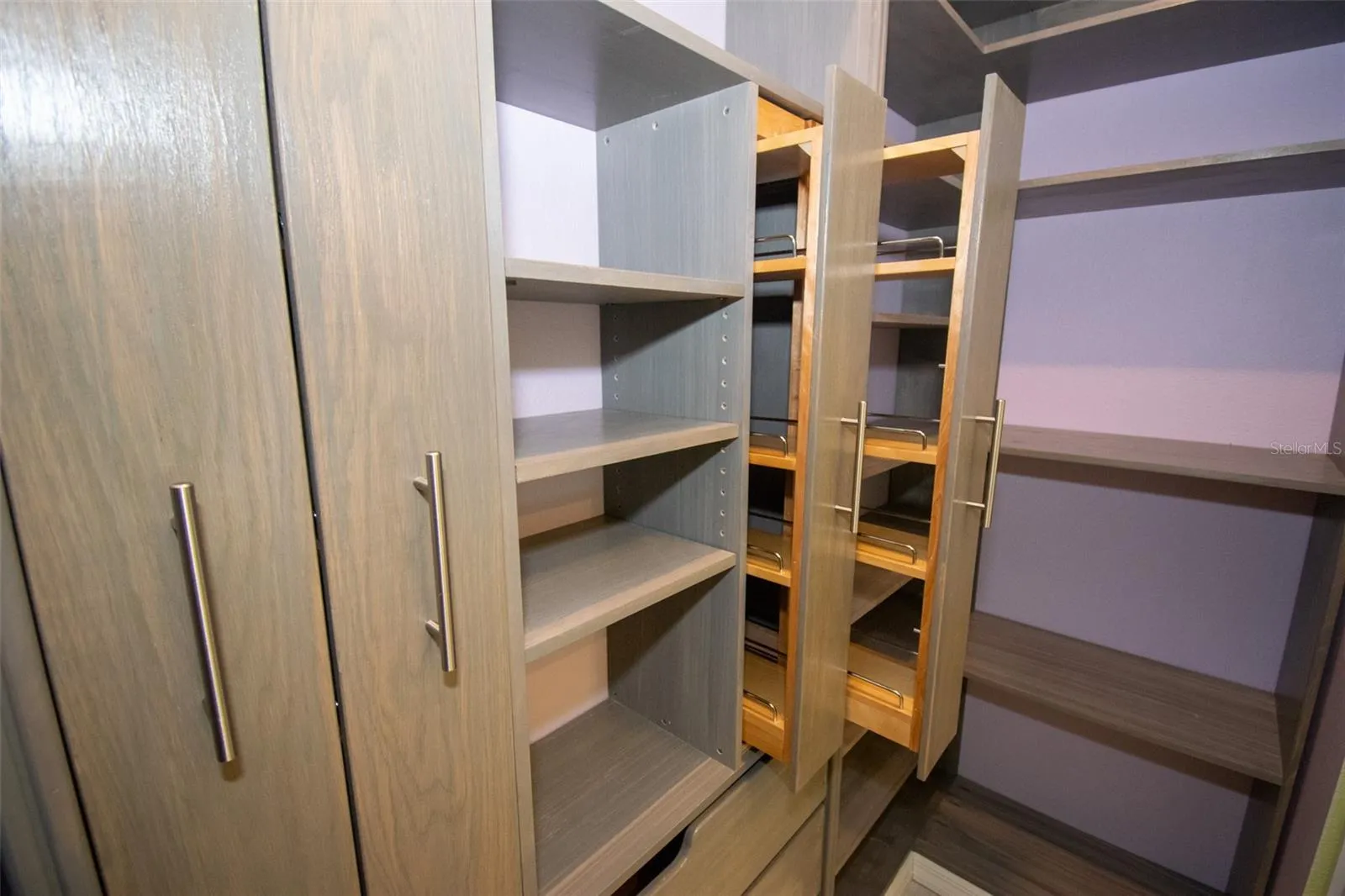Four slide-out spice racks ensure you are never out of that special seasoning you need.