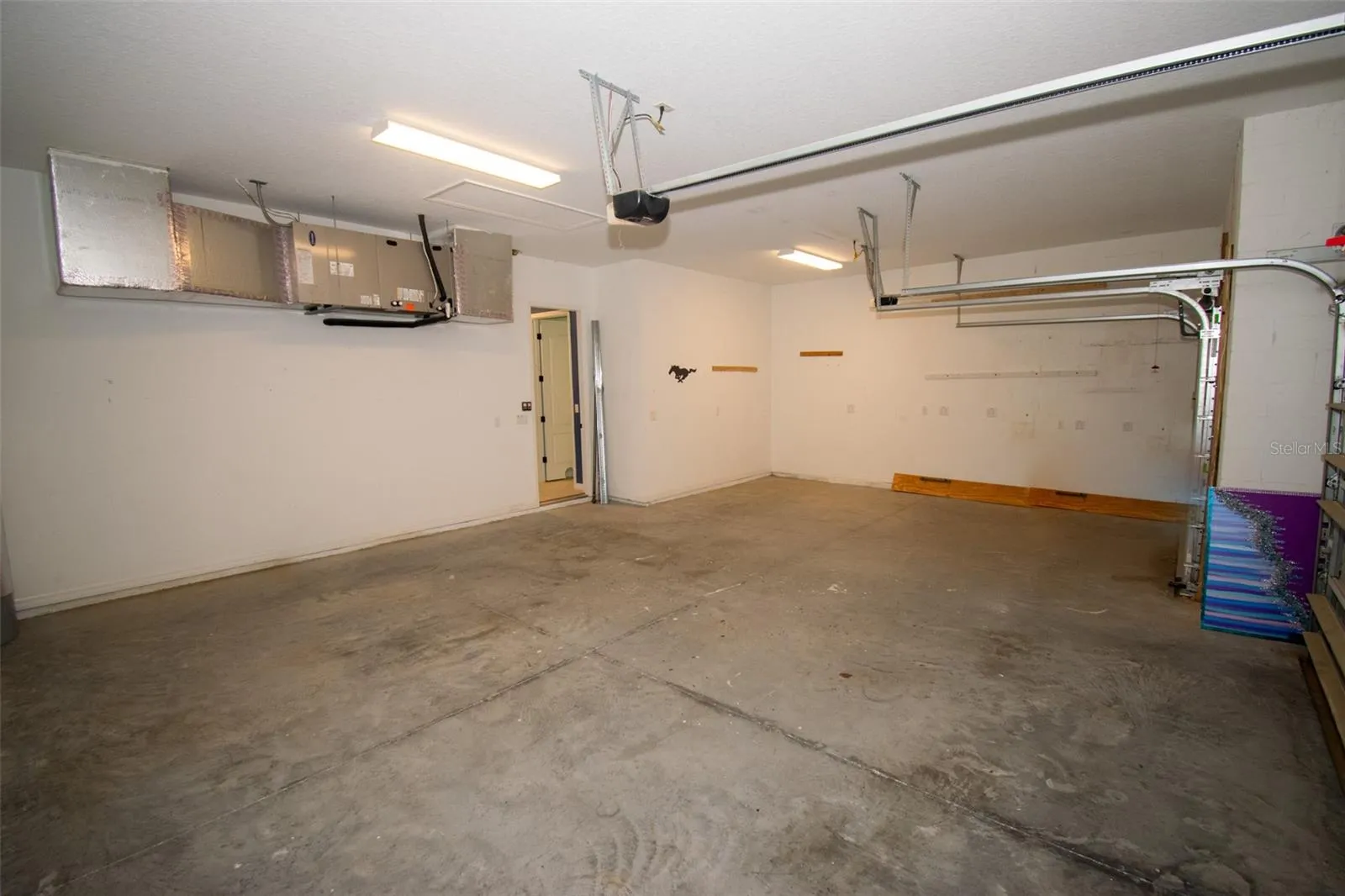 Oversized three-car garage.