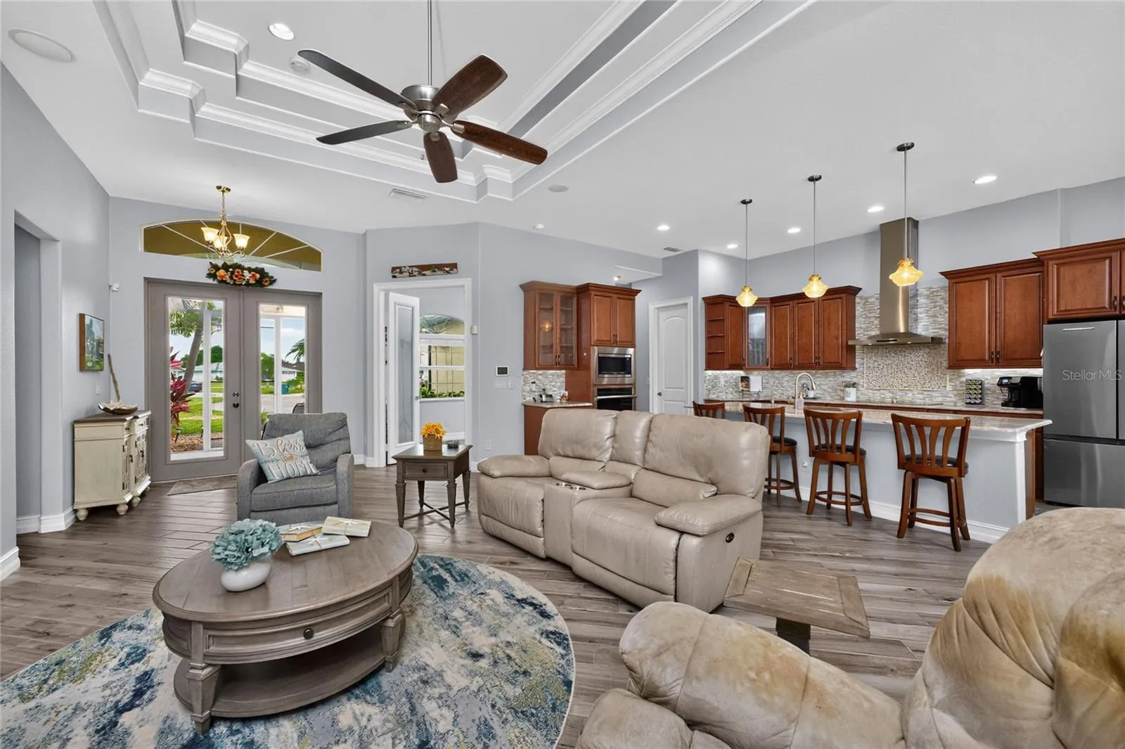 Great room opens up to fabulous kitchen