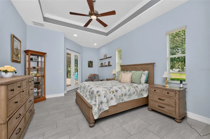 Spacious primary bedroom with large sitting area