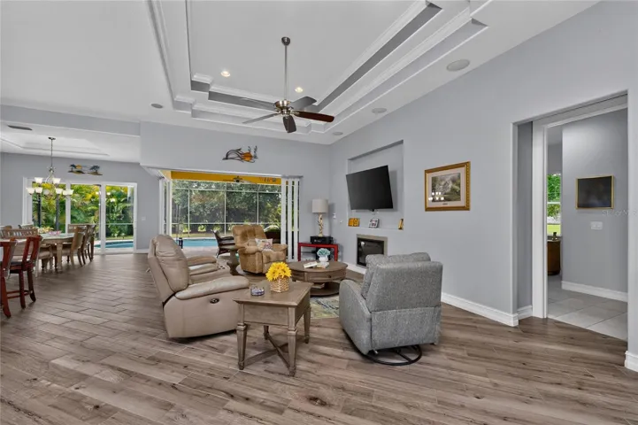 Beautiful plank tile flooring throughout