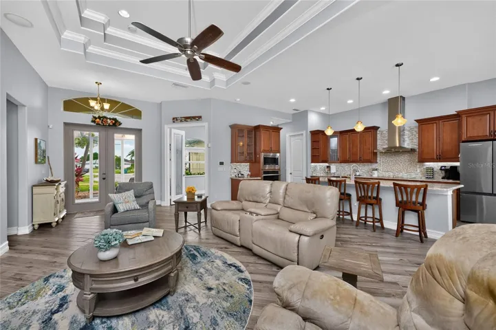 Great room opens up to fabulous kitchen