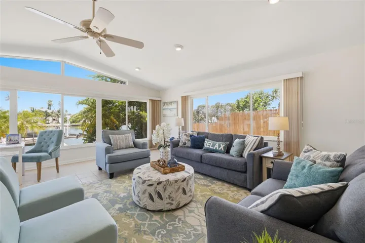 Great Room with vaulted ceiling
