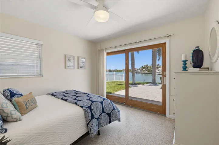 Guest Room One with patio access