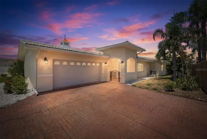 Twilight Front of the home