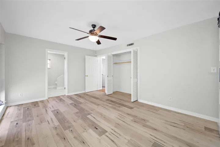 Primary Bedoom with large walking closet private ensuite and an additional wall closet