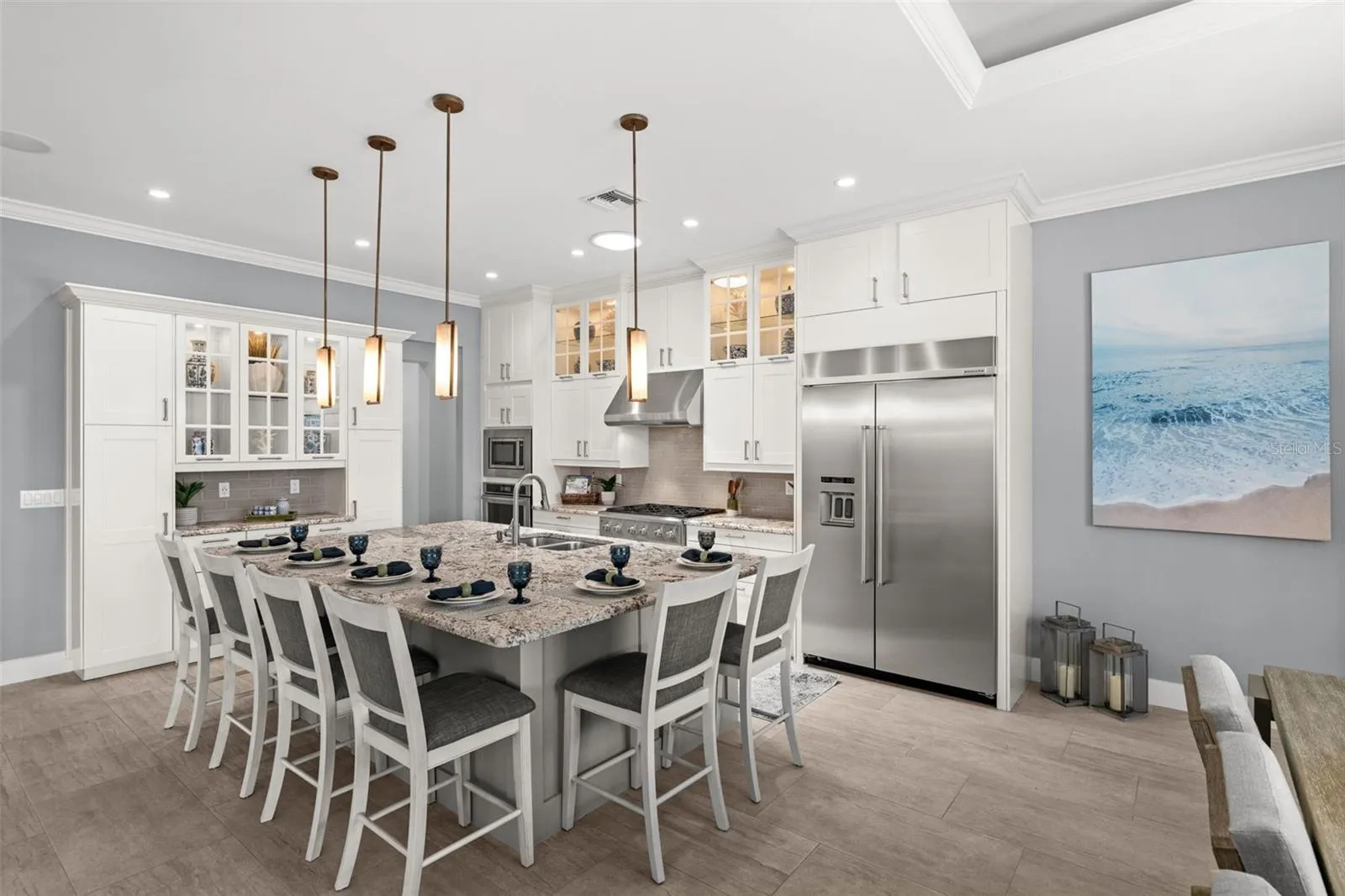 Kitchen Island with Breakfast Bar big enough for all your friends!