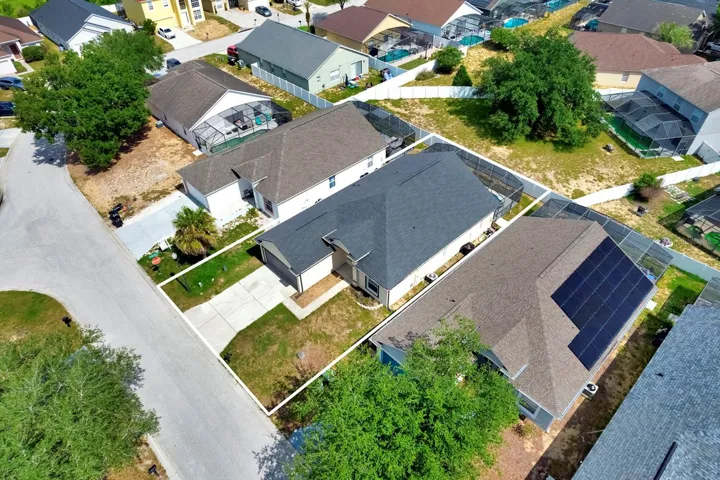 Drone view of property line