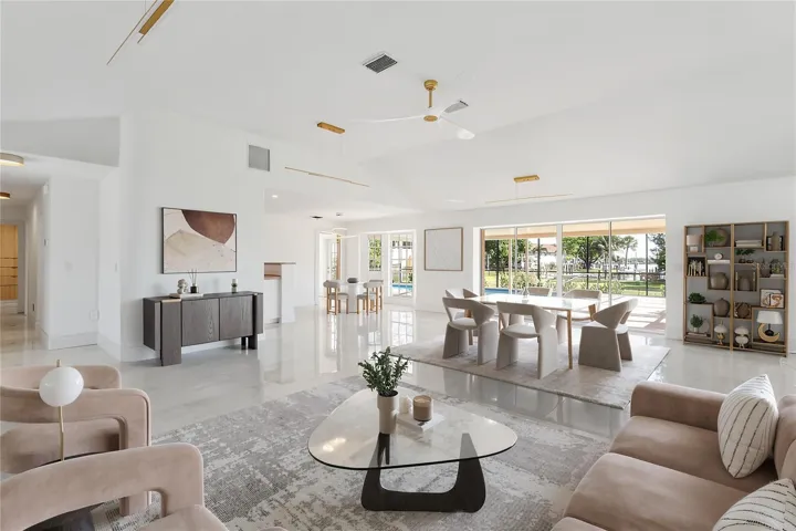 Living and dining furnished