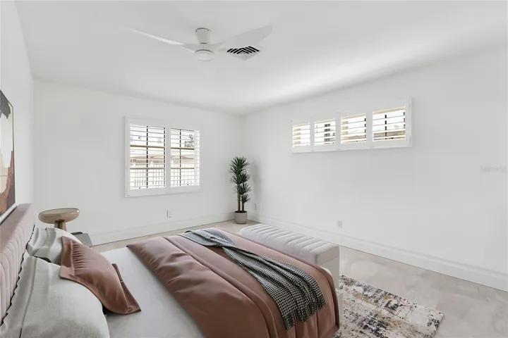 Bedroom with ensuite furnished